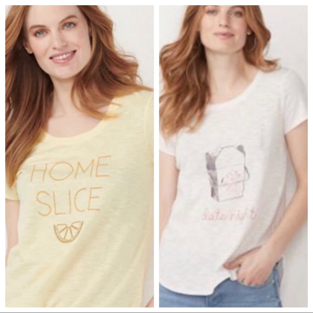 💕2 for 12.00 💕Lauren Conrad Graphic Tee’s!